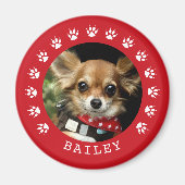 Rode verf Drukt Lijst Pet foto Magneet (Voorkant)