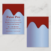 Rode verf kan Visitekaartjes schilderen (Voorkant / Achterkant)