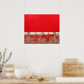 Rode verf poster (Keuken)