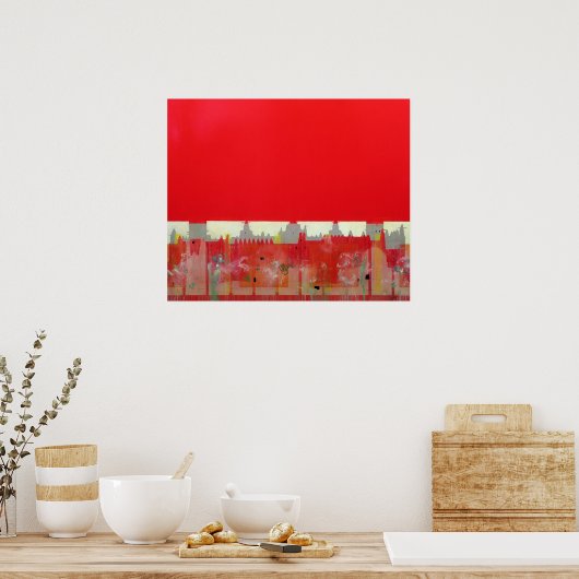 Rode verf poster (Keuken)