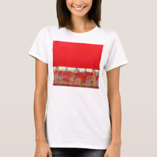 Rode verf t-shirt