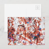 Rode verfborstel abstracte moderne digitale kunst briefkaart (Voorkant / Achterkant)