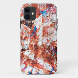 Rode verfborstel abstracte moderne digitale kunst Case-Mate iPhone case
