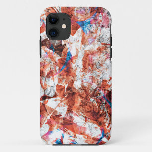 Rode verfborstel abstracte moderne digitale kunst Case-Mate iPhone case