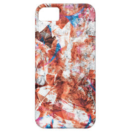 Rode verfborstel abstracte moderne digitale kunst Case-Mate iPhone case