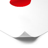 Rode verfspatlap poster (Hoek)