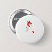 Rode verfspleet ronde button 5,7 cm (Voorkant /achterkant)