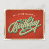 Rode Verjaardag Briefkaart (Voorkant)