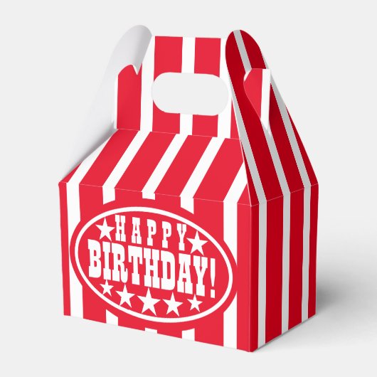 Rode Verjaardag Carnaval Bedankdoosjes (Achterkant)