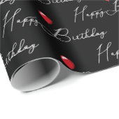 Rode Verjaardagsballon met tekst Cadeaupapier (Rol Hoek)