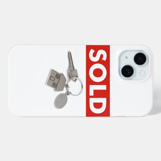Rode Verkocht Teken Makelaars Home Sleutels iPhone Case-Mate iPhone Case (Achterkant (horizontaal))