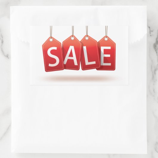 Rode Verkoop Labels Sticker (Tas)