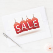 Rode Verkoop Labels Sticker (Envelop)