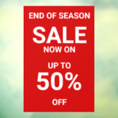 Rode verkoop nu op vet bedrijf raamsticker (Vel 3)