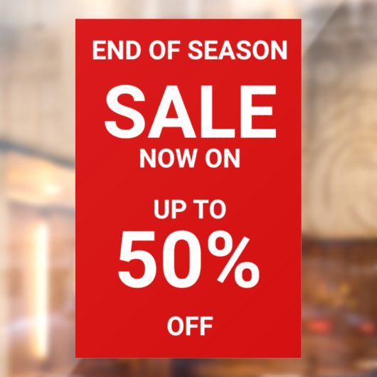 Rode verkoop nu op vet bedrijf raamsticker (Vel 2)