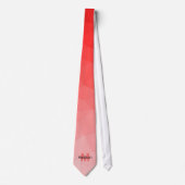 Rode verloop geometrie mesh patroon Monogram Stropdas (Voorkant)