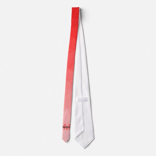 Rode verloop geometrie mesh patroon Monogram Stropdas (Achterkant)