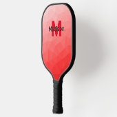 Rode verloop geometrisch mesh patroon Monogram Pickleball Paddle (Links)