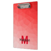 Rode verloop geometrisch meshpatroon Monogram Klembord (Links)