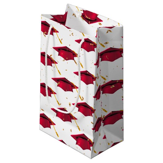 Rode verloopdop met Confetti Klein Cadeauzakje (Voorkant Gekanteld)