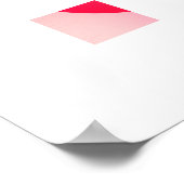 Rode Verlopen Cirkel Vignet Abstract Ontwerp Poster (Hoek)