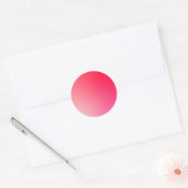 Rode Verlopen Cirkel Vignet Abstract Ontwerp Ronde Sticker (Envelop)