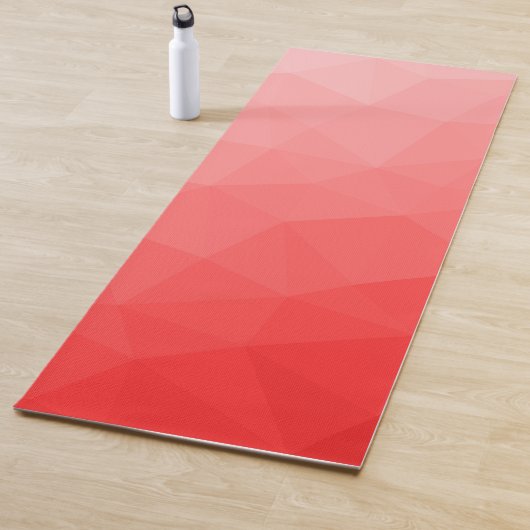 Rode Verlopen Geometrische Mesh Patroon Yogamat (In situ)