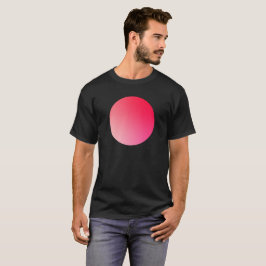 Rode Verlopende Cirkel Vignet Abstract Ontwerp T-shirt