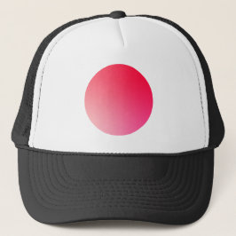 Rode Verlopende Cirkel Vignet Abstract Ontwerp Trucker Pet