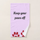Rode Verlopende Pootafdrukken Bad Handdoek (Handdoek)