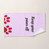 Rode Verlopende Pootafdrukken Bad Handdoek (Handdoek)