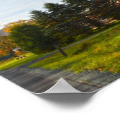 Rode Vermont schuren in de herfst Poster (Hoek)