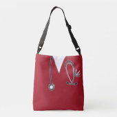 rode verpleegtas crossbody tas (Achterkant)