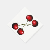 Rode verse zoete kersenservetten servet (Hoek)