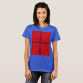 Rode versie Britse Union Jack decor T-shirt (Voorkant volledig)