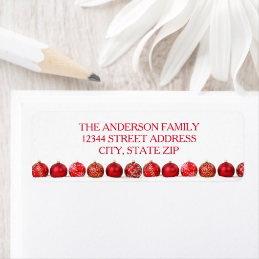 Rode versieringen - Label retouradres (Insitu)