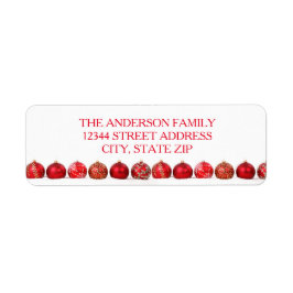 Rode versieringen - Label retouradres