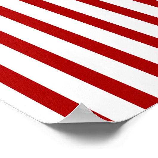 Rode verticale strepen - Rode en witte strepen Poster (Hoek)