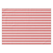 Rode verticale strepen tafelkleed (Voorkant (Horizontaal))