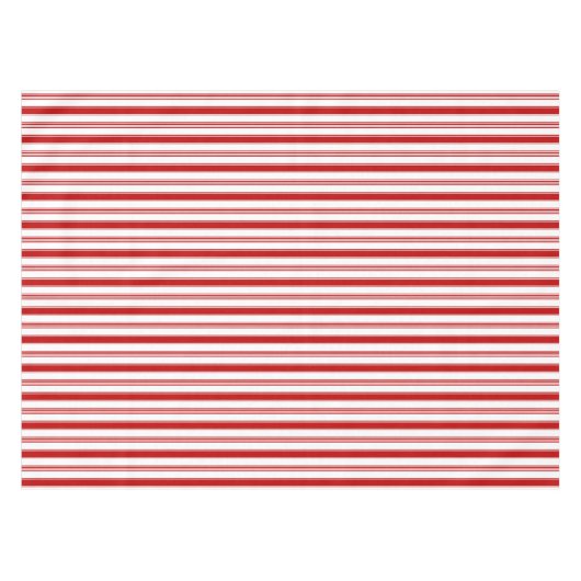 Rode verticale strepen tafelkleed (Voorkant (Horizontaal))