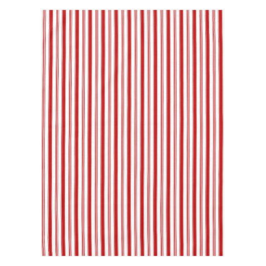 Rode verticale strepen tafelkleed (Voorkant)