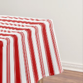 Rode verticale strepen tafelkleed (Voorbeeld)