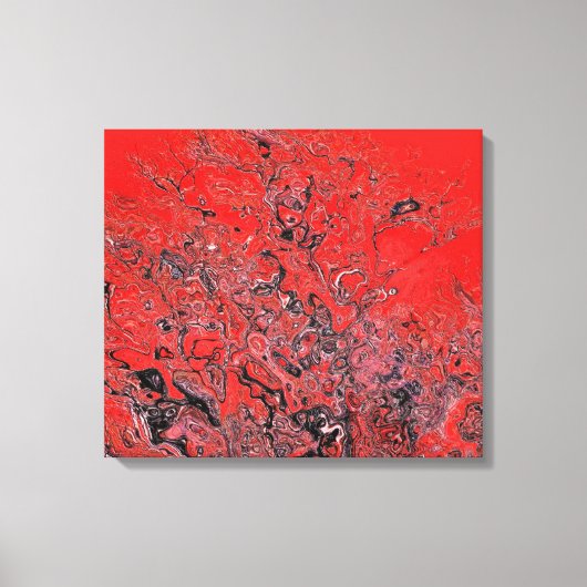 Rode verwarring canvas afdruk (Voorkant)