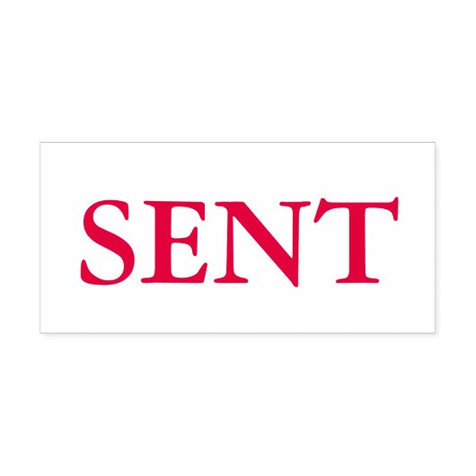 Rode Verzonden Zelfinktende Stempel (Design)