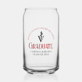 Rode Veterinaire School Afstuderen gepersonaliseer Blikvorm Glas (Voorkant)