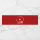 Rode Veterinaire School Custom Graduation Party Waterfles Etiket (Enkel label)