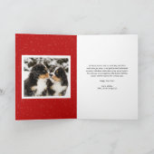 Rode Vetgedrukte Typografie 2025 Nieuwjaarsfoto Feestdagen Kaart (Binnen)