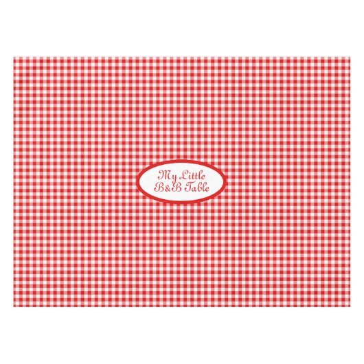 Rode Vichy-karostof voor Zakelijk, B&B, Restaurant Tafelkleed (Voorkant (Horizontaal))