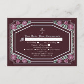 Rode Victoriaans Gotische Rozen & Thorns bruiloft  Informatiekaartje (Voorkant)