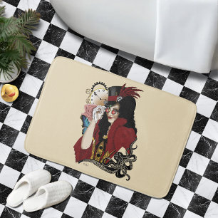 Rode Victoriaanse Steampunk Dame Vintage Octopus Badmat